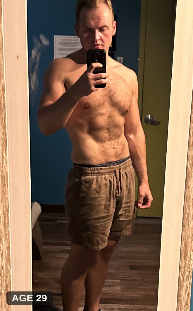 Rhett at age 29 — lean and 5+ years sober